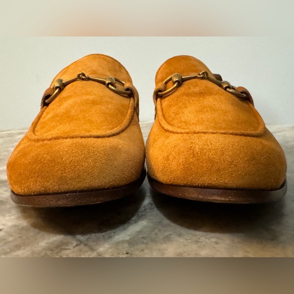 GUCCI JORDAAN  Horsebit Suede Loafers Brownie 7 / 7.5 US Tan Beige Brownish main image 7